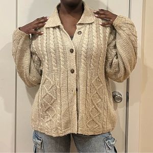 size small hand-finished vintage wool sweater